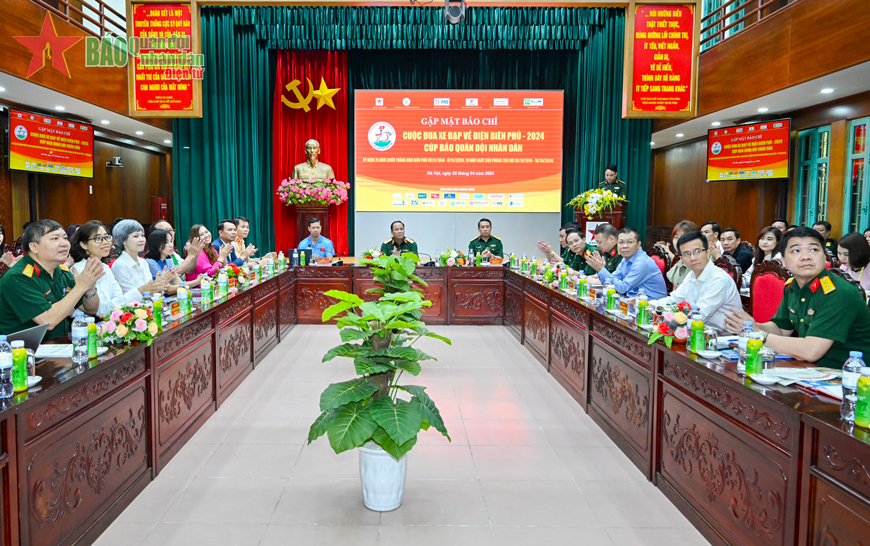 Gặp mặt báo chí công bố Cuộc đua xe đạp “Về Điện Biên Phủ - 2024, Cúp Báo Quân đội nhân dân”